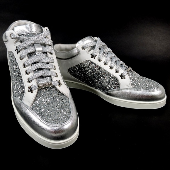 Jimmy Choo Shoes - Jimmy Choo 🇮🇹 Women's White Leather  Fashion Sneakers